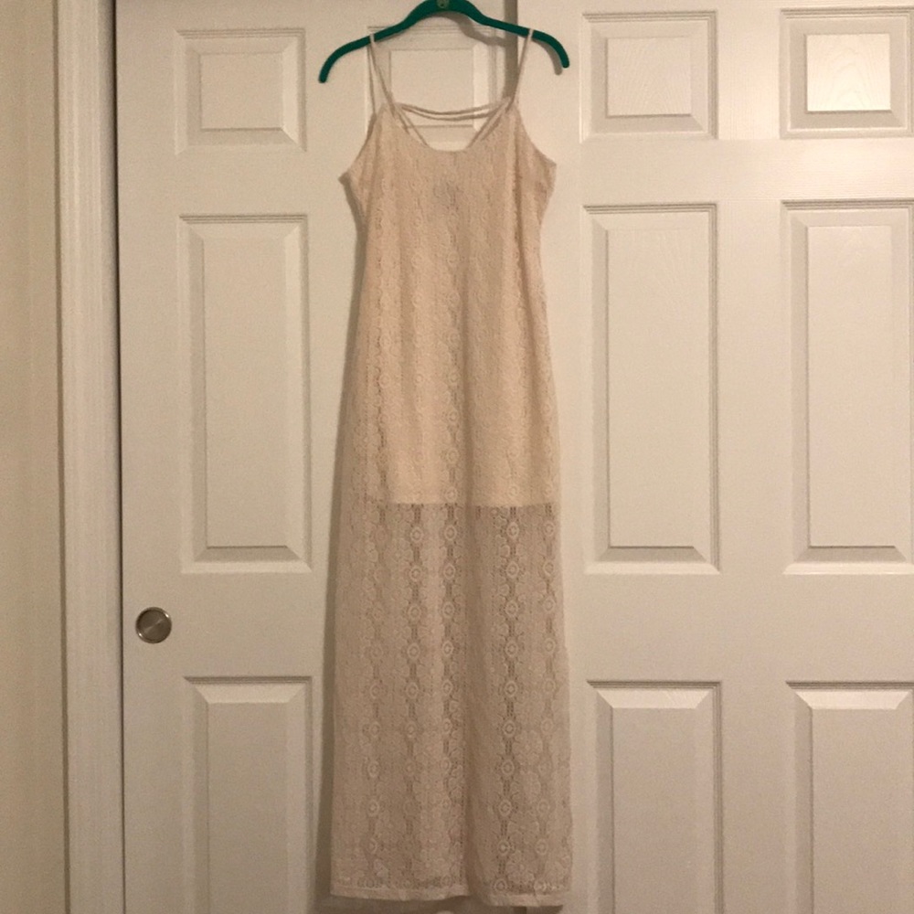 Summer Lace Double Layer Maxi Dress